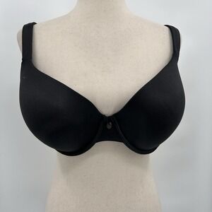 Cacique Womens Lightly Lined T Shirt Bra Size 40DD‎ Black Underwire Adjustable